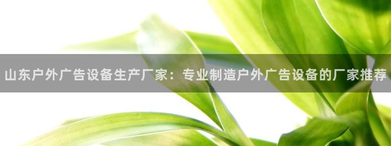 杏宇平台注册地址：山东户外广告设备生产厂